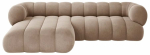 Nurgadiivan Cosmopolitan Design Koge Vogue 3, tume beež v&auml;rv, vasak, 165 x 270 cm x 70 cm