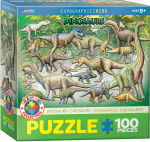 Pusle Eurographics Kids Dinosaurs 6100-0098, 48.2 cm x 33.9 cm, 100 tk, mitmev&auml;rviline