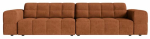 Diivan Cosmopolitan Design Chicago Chenille Eden 10, telliskivi punane v., 102 x 252 cm x 78 cm