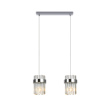 Valgusti rippuv Light Prestige Vetro, E14, 2 x 10 W, l&auml;bipaistev v. / kroom v., 14 x 20 cm