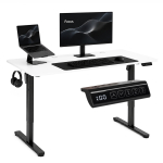 Arvutilaud reguleeritava k&otilde;rgusega ModernHome JSD-C5-1-5, 140 cm x 60 cm, 72 - 118 cm, valge v.