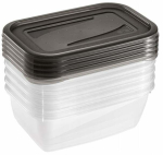Toiduainekarbi komplekt Keeeper Fredo Fresh, 0.5 l, 15 cm x 10 cm, l&auml;bipaistev v./hall v., 5 tk