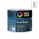 Emailv&auml;rv, korrosioonivastane metallkonstruktsioonidele Pentacolor Anti Rust, pooll&auml;ikiv, 2.7 l, valge v.