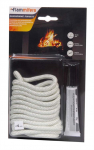 Tihenduskomplekt Flammifera, 250 cm, 0.6 cm, tekstiil, valge