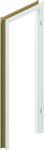 Ukseleng Domoletti, 206 cm x 79 cm x 10 cm, parempoolne, valge v.