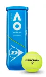 Tennisepallide komplekt Dunlop Australian Open, kollane v., 3 tk