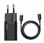 Telefoni laadija Baseus TZCCSUP-L01, USB-C female, must v., 25 W