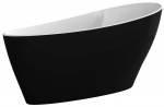 Vann, teisaldatav Besco Keya Black & White, 165 cm x 70 cm x 75 cm, ovaalne, valge v./must v.