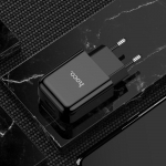 Telefoni laadija Hoco N2, Lightning/USB, 100 cm, must v.