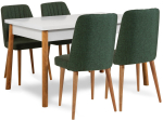 S&ouml;&ouml;gitoa komplekt Kalune Design Santiago 1070 - 1 AB, valge v./roheline v./m&auml;nni v.