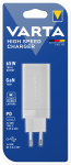 Telefoni laadija Varta High Speed, USB Type C/USB, valge v., 65 W