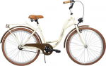 Jalgratas linna- Azimut City Lux, 26 ", 17'' raam, kreemjasvalge/pruun v.