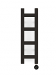 Elektriline r&auml;tikuradiator Terma Easy, heban v., 20 cm x 64 cm, 120 W