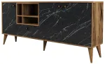 Kapp Kalune Design Napoli 845HCT5339, must v./p&auml;hklipuu v., 180 cm x 35 cm x 81 cm