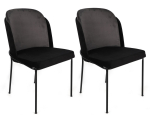 Toolide komplekt Kalune Design Dore 150 974NMB1652, l&auml;ikiv, must v./hall v., 55 cm x 54 cm x 86 cm, 2 tk