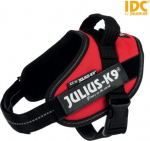 Koerte traksid Trixie Julius-K9 IDC, must/punane, 490 - 670 mm x 22 mm, M/49-67 cm