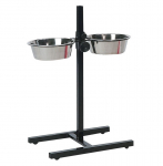Statiiv koos kaussidega koera jaoks Karlie Dinner Set, 5 l, 25 cm x 25 cm, h&otilde;be v./must v.
