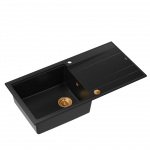 K&ouml;&ouml;givalamu Quadron Evan 146 XL, graniit, 100 cm x 50 cm x 21 cm, must v./vask v.