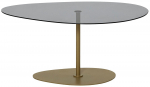 Kohvilaud Kalune Design Porto, kuld v./tumehall v., 90 cm x 60 cm x 40 cm