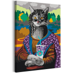 Maalimine numbrite j&auml;rgi Artgeist Mrs. Kitty Lisa MA_0611, mitmev&auml;rviline, 40 x 60 cm