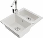 K&ouml;&ouml;givalamu koos kraaniga Mexen Carlos Rita, graniit, 58.2 cm x 47.5 cm x 17.7 cm, valge/h&otilde;be