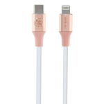 Juhe Guess Ebossed Logo USB Type-C Male, Lightning Male, 1.5 m, roosa v.