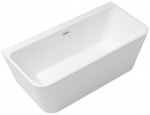Vann, teisaldatav Besco Varya, 150 cm x 75 cm x 58 cm, ristk&uuml;lik, valge/kroom