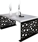 Kohvilaud ADRK Rina, must v./hall v., 100 cm x 60 cm x 45 cm