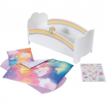Voodipesukomplekt nukule Zapf Creation Baby born Rainbow, valge v.