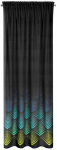 &Ouml;&ouml;kardin Angelina, sinine/must/roheline, 140 cm x 270 cm