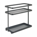 Riiul Metaltex Tokyo Lava, 23 cm x 11 cm x 22 cm, roostevaba teras, must v.