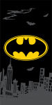 Rannar&auml;tik Jerry Fabrics Batman The Emblem, must v./kollane v., 140 cm x 70 cm