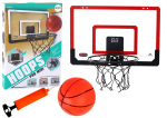 Korvpallikomplekt palliga Lean Toys Hoops Pro Mini, valge v./must v./punane v.