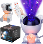 Seina- ja laeprojektor Extralink Astronaut Moon, valge v.
