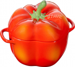 Keraamiline k&uuml;psetusvorm Zwilling Mini Cocotte Pepper, punane v., 15.1 cm x 11.8 cm, 0.47 l