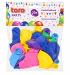 &Otilde;hupallide komplekt &uuml;mmargune Toro Party, mitmev&auml;rviline, 20 tk