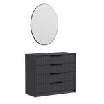 Esiku m&ouml;&ouml;blikomplekt Kalune Design Kale Luxe, sise, antratsiit v.