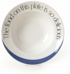 Taldrik serveerimine Hermia The Food On This Plate Is So Delicious, &Oslash; 26 cm, valge v.