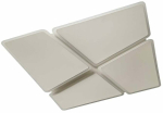 Nutivalgustus lagi CristalRecord Linor 26-500-60-100, LED, 3000 - 6000 &deg;K, 1 x 60 W, valge v. / valge v., 45,5 x 45,5 cm