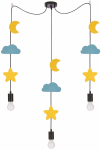 Valgusti lagi Candellux Lighting Trio 33-28471, E27, 3 x 20 W, sinine v./kollane v. / must v.