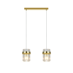 Valgusti rippuv Light Prestige Vetro, E14, 2 x 10 W, l&auml;bipaistev v. / kuldne v., 14 x 20 cm