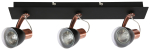 Valgusti lagi Candellux Lighting Markus 93-35608, GU10, 3 x 50 W, must v. / vask v.