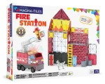 Magnetkonstruktor Magna-Tiles Fire Station 252050FSMT, 50 tk, mitmev&auml;rviline