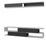 Elutoa m&ouml;&ouml;blikomplekt Kalune Design Sims, sise, valge v./must v.