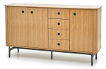Kummut Smart KM-1, tamm v./must v., 93 cm x 44 cm x 167 cm