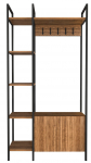 Esiku riidekapp Kalune Design Doga 322RTC1802, pruun v./must v., 35 cm x 90 cm x 175 cm
