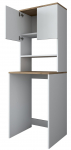 Eraldi seisev vannitoakapp Kalune Design KD101 1950, valge v./p&auml;hklipuu v., 60 cm x 65 cm x 183.6 cm