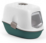 Suletud kassitualett Zolux Top Chic 590017VER, valge v./roheline v., suletud, 58.5 cm x 39.4 cm x 42.7 cm