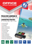 Lamineerimiskile Office Products, 125 &mu;m x 154 mm x 111 mm, 100 tk