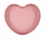 V&auml;ike taldrik Canpol Babies Suction Plate Heart, 6+ kuud, silikoon, roosa